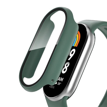 For Xiaomi Smart Band 8 Watch Cover Hard PC Overall Protective Case with Tempered Glass Screen Protector