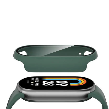 For Xiaomi Smart Band 8 Watch Cover Hard PC Overall Protective Case with Tempered Glass Screen Protector