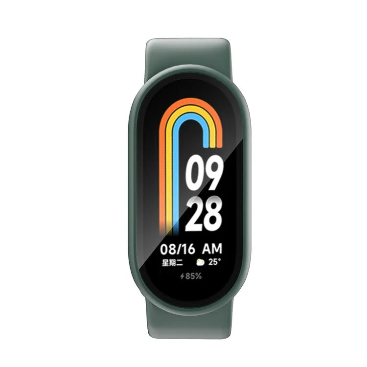 For Xiaomi Smart Band 8 Watch Cover Hard PC Overall Protective Case with Tempered Glass Screen Protector