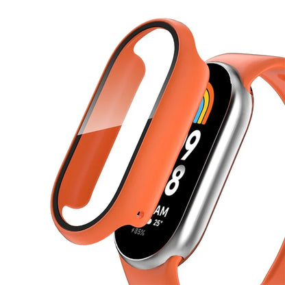 For Xiaomi Smart Band 8 Watch Cover Hard PC Overall Protective Case with Tempered Glass Screen Protector