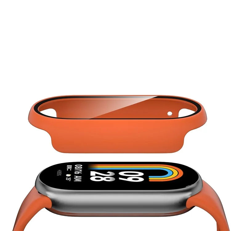 For Xiaomi Smart Band 8 Watch Cover Hard PC Overall Protective Case with Tempered Glass Screen Protector
