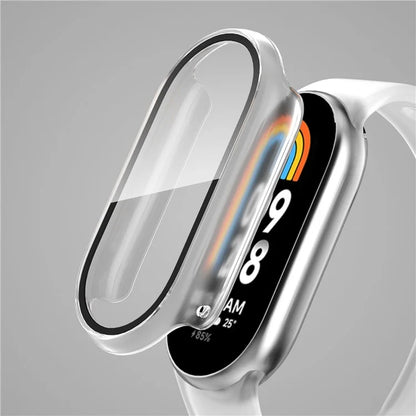 For Xiaomi Smart Band 8 Watch Cover Hard PC Overall Protective Case with Tempered Glass Screen Protector