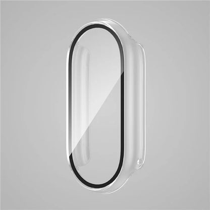 For Xiaomi Smart Band 8 Watch Cover Hard PC Overall Protective Case with Tempered Glass Screen Protector
