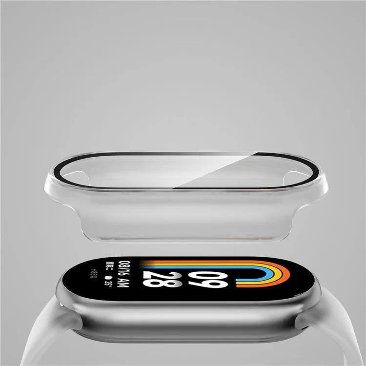 For Xiaomi Smart Band 8 Watch Cover Hard PC Overall Protective Case with Tempered Glass Screen Protector