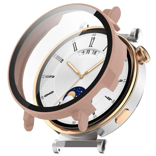 For Huawei Watch GT 4 41mm Hard PC Case with Tempered Glass Film Full Coverage Watch Cover