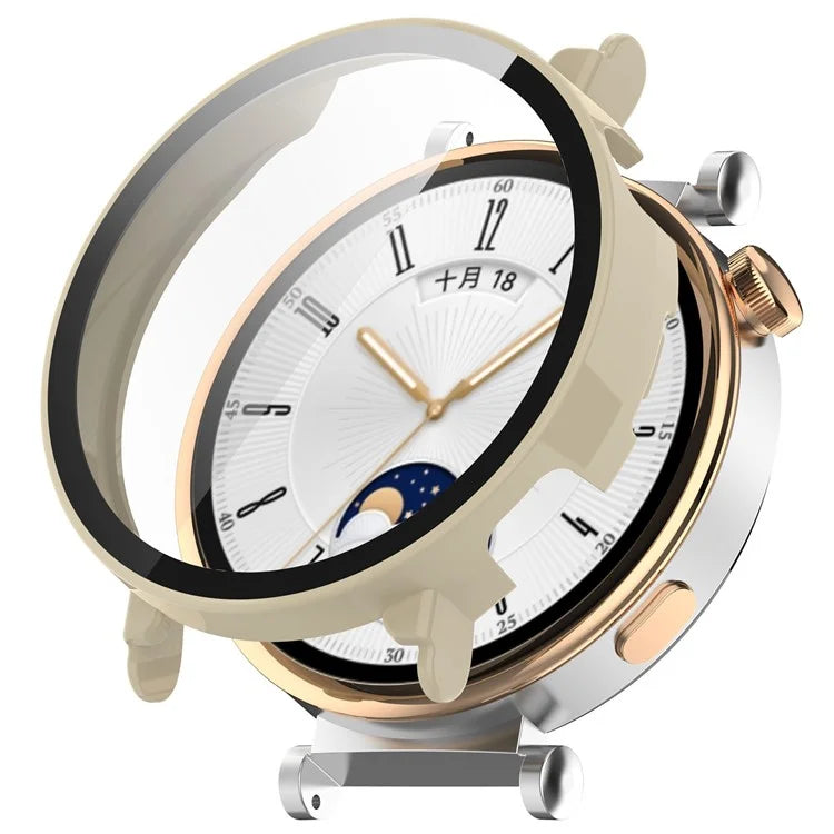 For Huawei Watch GT 4 41mm Hard PC Case with Tempered Glass Film Full Coverage Watch Cover