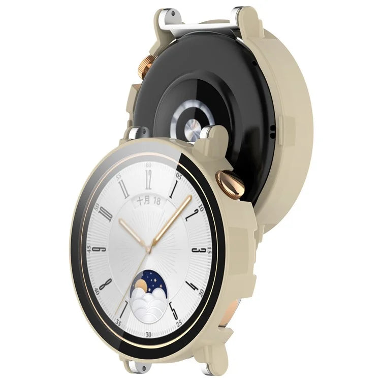 For Huawei Watch GT 4 41mm Hard PC Case with Tempered Glass Film Full Coverage Watch Cover
