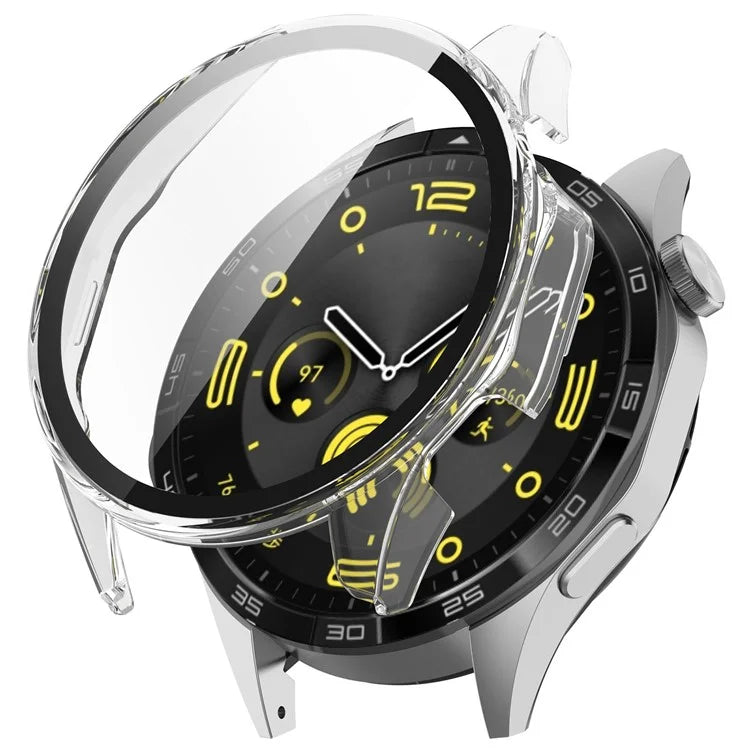 For Huawei Watch GT 4 46mm Case Full Protective Hard PC Cover with Tempered Glass  Screen Protector