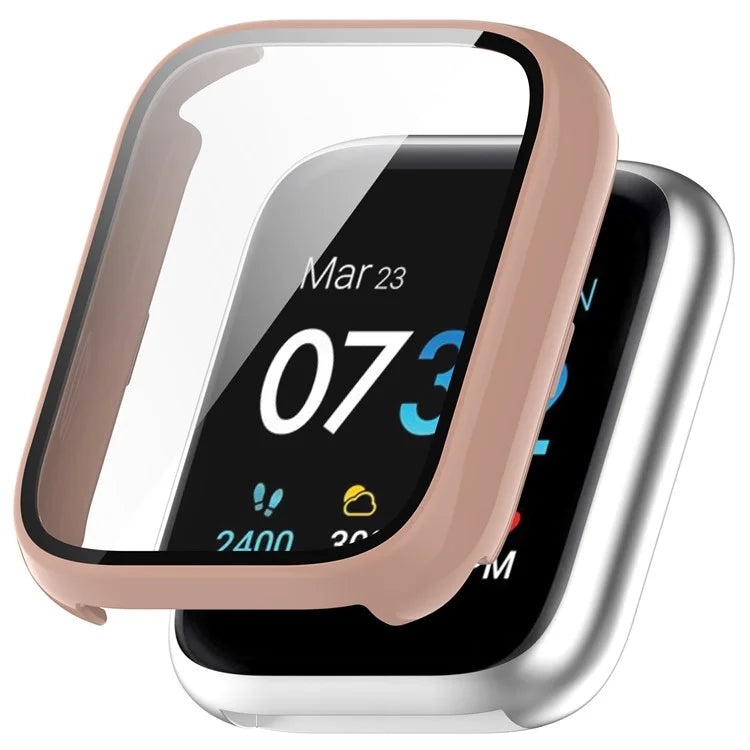 For iTouch Air 3 Protective Frame with Tempered Glass Screen Film Smart Watch Hard PC Bumper Case