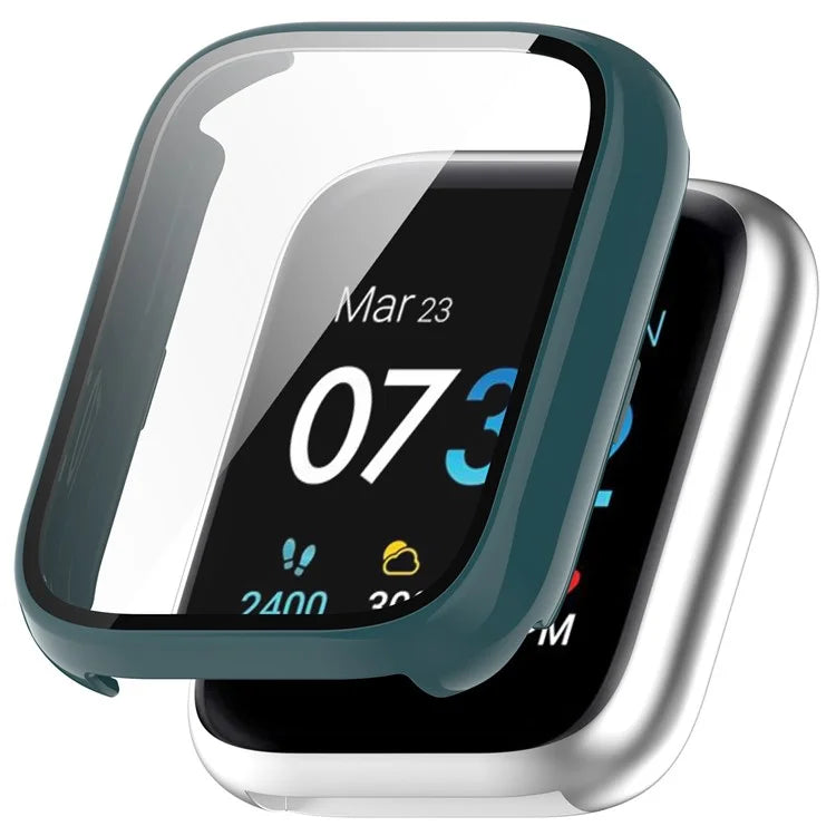 For iTouch Air 3 Protective Frame with Tempered Glass Screen Film Smart Watch Hard PC Bumper Case