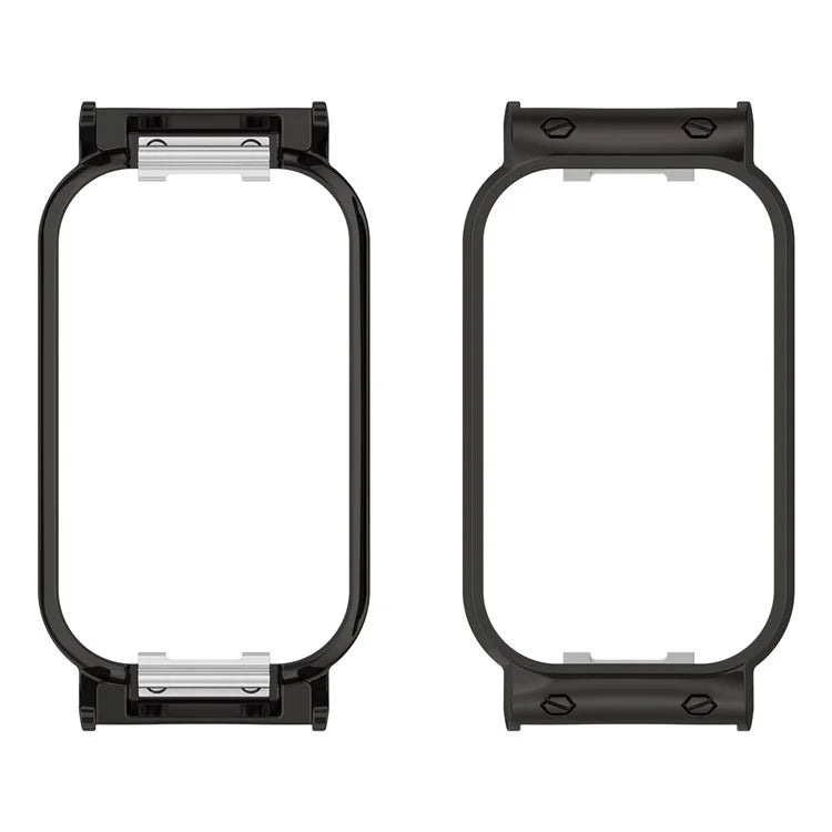 For Xiaomi Smart Band 8 Active / Redmi Smart Band 2 Watch Case Zinc Alloy Frame Work with 18mm Watchband