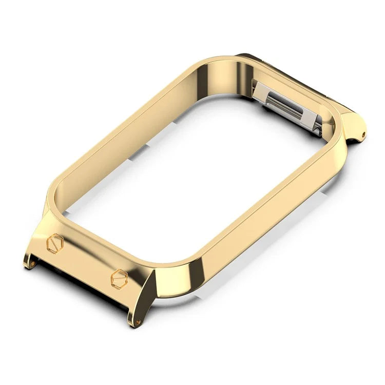 For Xiaomi Smart Band 8 Active / Redmi Smart Band 2 Watch Case Zinc Alloy Frame Work with 18mm Watchband