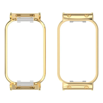 For Xiaomi Smart Band 8 Active / Redmi Smart Band 2 Watch Case Zinc Alloy Frame Work with 18mm Watchband