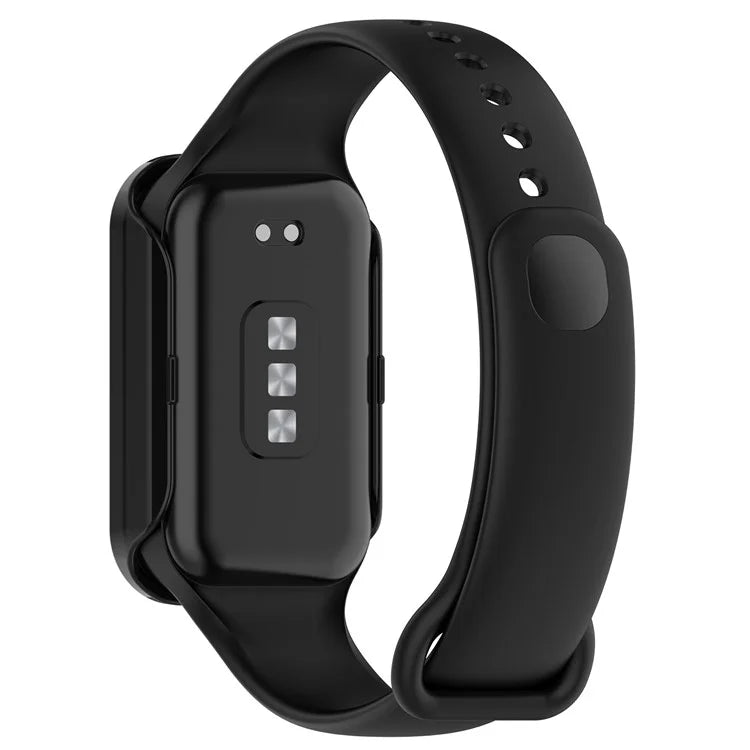 For Xiaomi Smart Band 8 Active / Redmi Smart Band 2 Watch Case PC Frame with Tempered Glass Screen Film