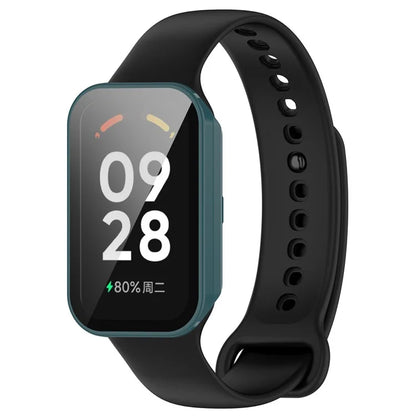 For Xiaomi Smart Band 8 Active / Redmi Smart Band 2 Watch Case PC Frame with Tempered Glass Screen Film