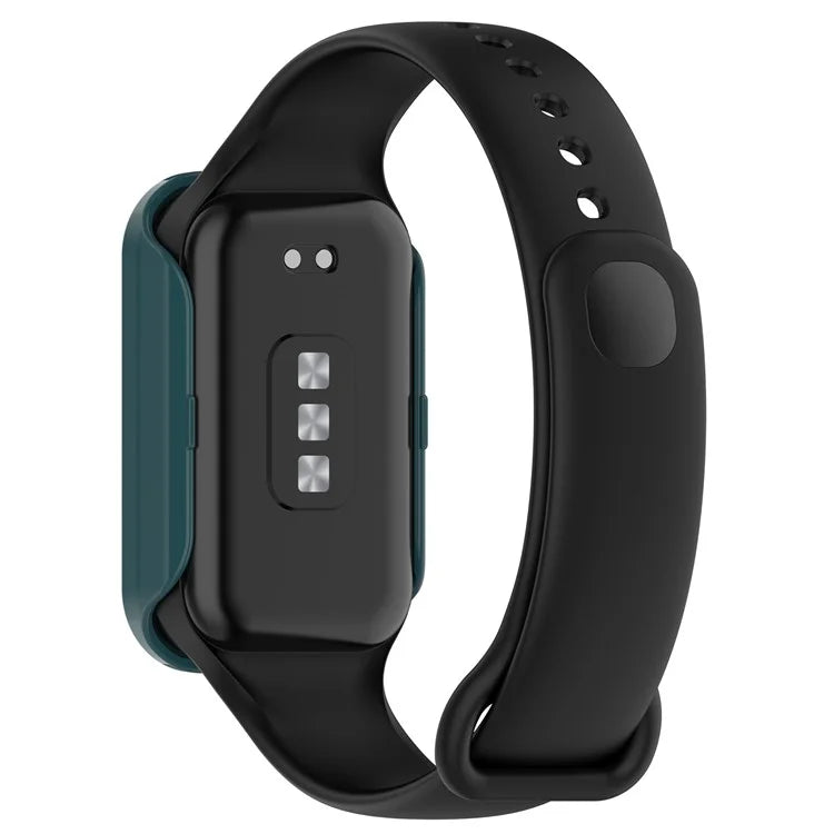 For Xiaomi Smart Band 8 Active / Redmi Smart Band 2 Watch Case PC Frame with Tempered Glass Screen Film