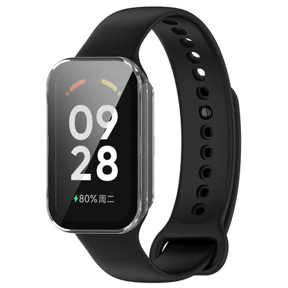 For Xiaomi Smart Band 8 Active / Redmi Smart Band 2 Watch Case PC Frame with Tempered Glass Screen Film