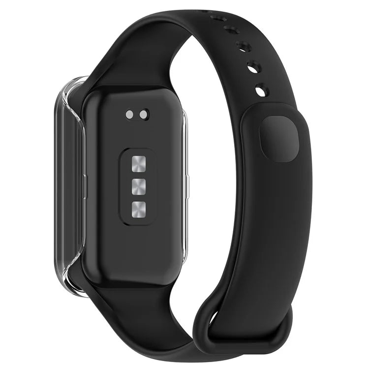 For Xiaomi Smart Band 8 Active / Redmi Smart Band 2 Watch Case PC Frame with Tempered Glass Screen Film