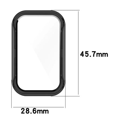 For Xiaomi Smart Band 8 Active / Redmi Smart Band 2 Watch Case PC Frame with Tempered Glass Screen Film