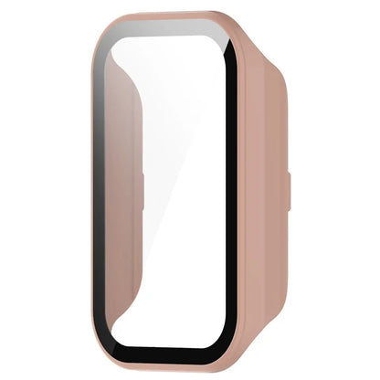 For Xiaomi Smart Band 8 Active / Redmi Smart Band 2 Watch Case PC Frame with Tempered Glass Screen Film