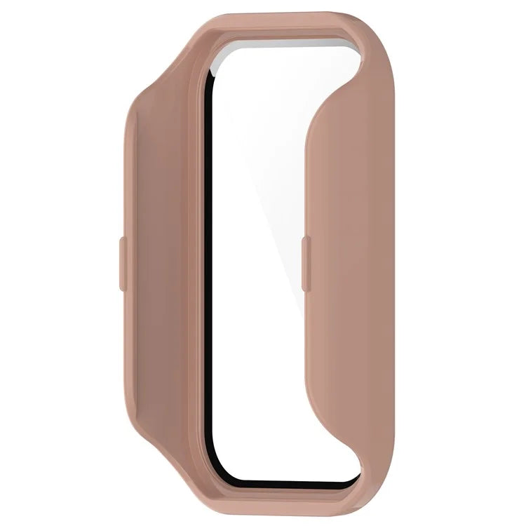 For Xiaomi Smart Band 8 Active / Redmi Smart Band 2 Watch Case PC Frame with Tempered Glass Screen Film