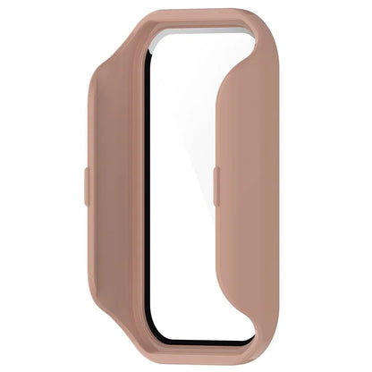 For Xiaomi Smart Band 8 Active / Redmi Smart Band 2 Watch Case PC Frame with Tempered Glass Screen Film