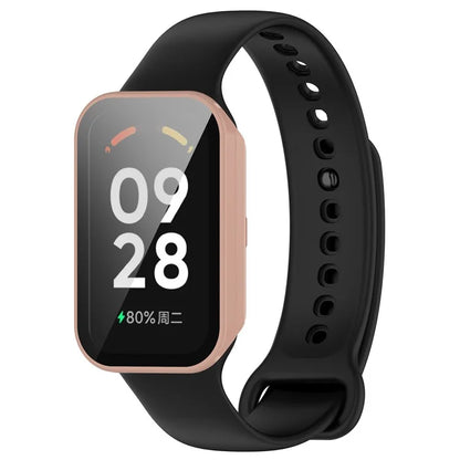 For Xiaomi Smart Band 8 Active / Redmi Smart Band 2 Watch Case PC Frame with Tempered Glass Screen Film