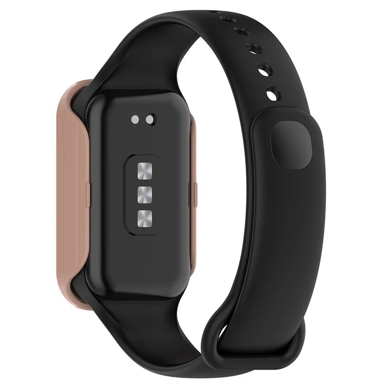 For Xiaomi Smart Band 8 Active / Redmi Smart Band 2 Watch Case PC Frame with Tempered Glass Screen Film