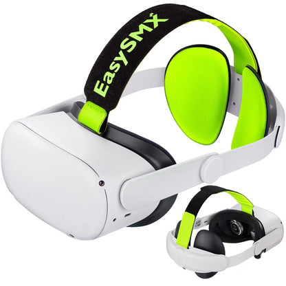 EASYSMX Q20 VR Adjustable Head Strap for Quest 2 , Enlarged Head Support with Power Bank Strap