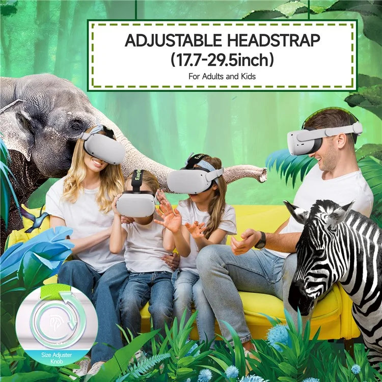 EASYSMX Q20 VR Adjustable Head Strap for Quest 2 , Enlarged Head Support with Power Bank Strap