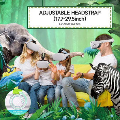 EASYSMX Q20 VR Adjustable Head Strap for Quest 2 , Enlarged Head Support with Power Bank Strap