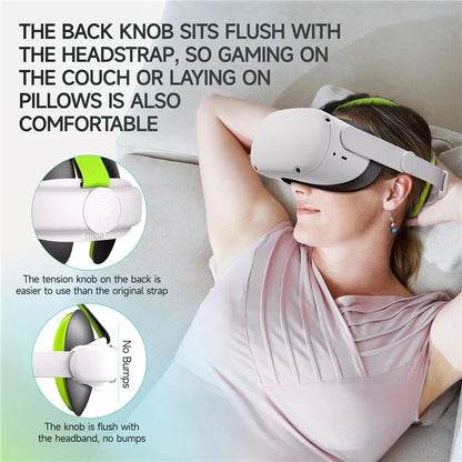 EASYSMX Q20 VR Adjustable Head Strap for Quest 2 , Enlarged Head Support with Power Bank Strap