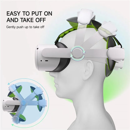 EASYSMX Q20 VR Adjustable Head Strap for Quest 2 , Enlarged Head Support with Power Bank Strap