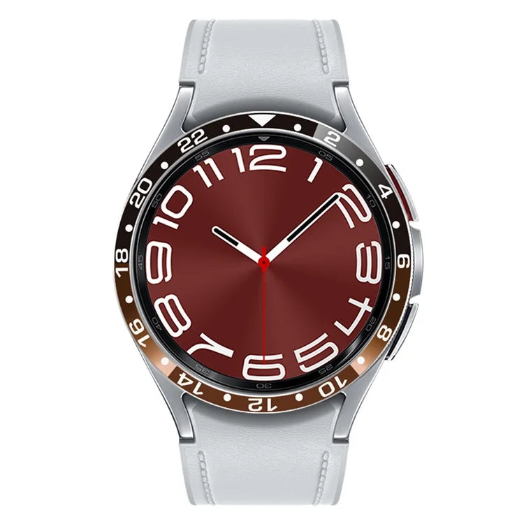 Aluminium Alloy Cover for Samsung Galaxy Watch6 Classic 43mm Bezel Ring Dual Color Watch Bumper