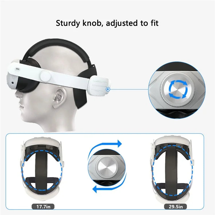 For Meta Quest 3 Adjustable Head Strap Headband Pressure Reduce Fixing Strap VR Accessory