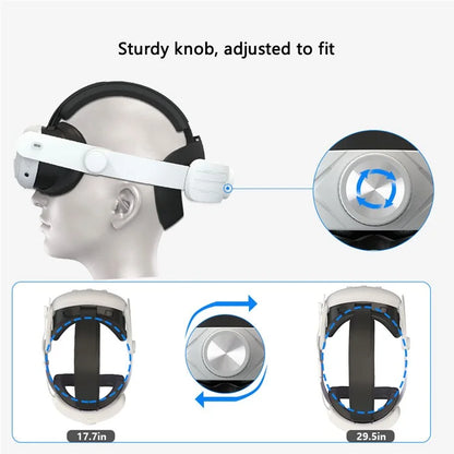 For Meta Quest 3 Adjustable Head Strap Headband Pressure Reduce Fixing Strap VR Accessory