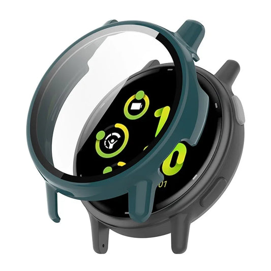 ENKAY Hat Prince For GarminActive 5 Watch Case PC Frame Watch Cover with 9H Tempered Glass Film