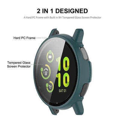 ENKAY Hat Prince For GarminActive 5 Watch Case PC Frame Watch Cover with 9H Tempered Glass Film