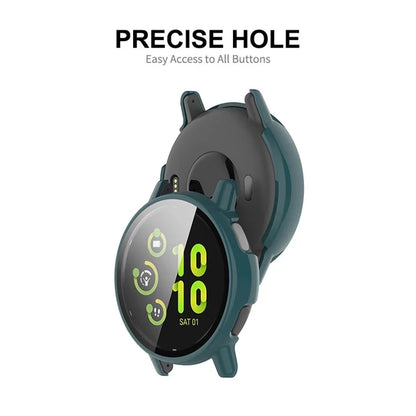 ENKAY Hat Prince For GarminActive 5 Watch Case PC Frame Watch Cover with 9H Tempered Glass Film
