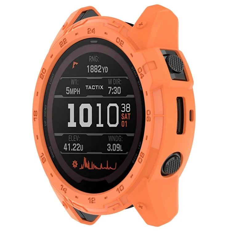 For Garmin Tactix 7 AMOLED Edition Watch Case Hollow TPU Frame with Dial Plate