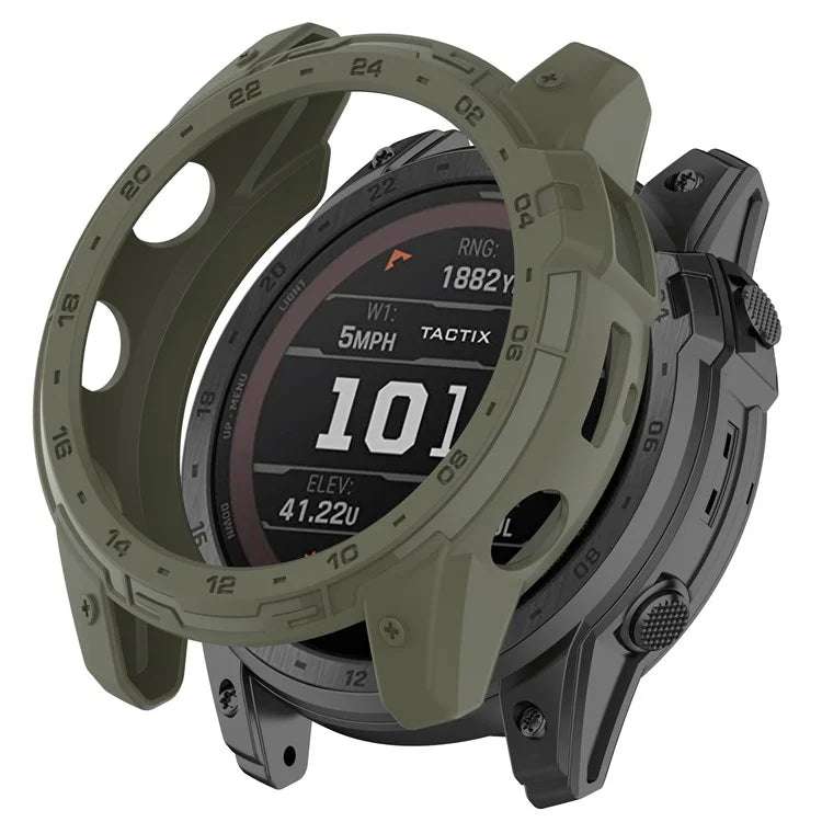 For Garmin Tactix 7 AMOLED Edition Watch Case Hollow TPU Frame with Dial Plate