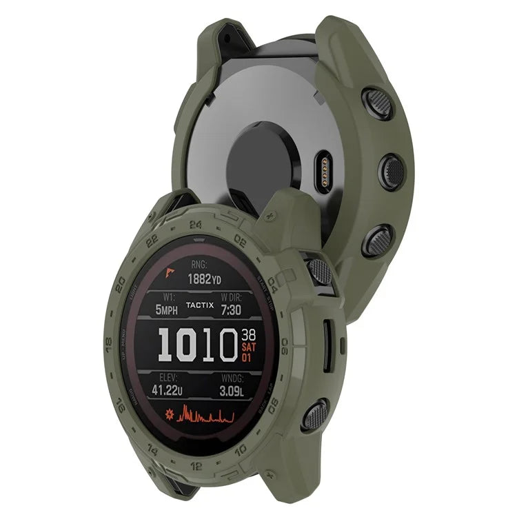 For Garmin Tactix 7 AMOLED Edition Watch Case Hollow TPU Frame with Dial Plate