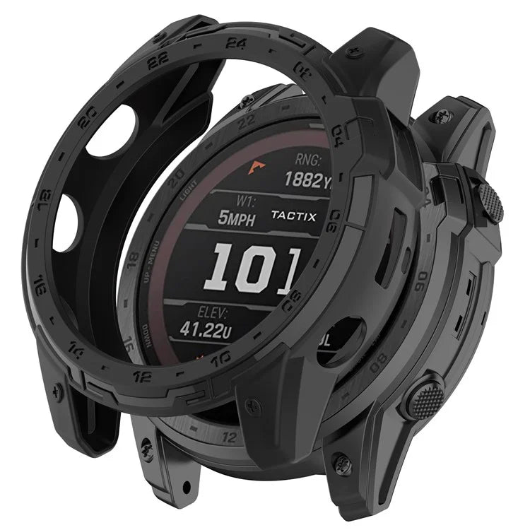 For Garmin Tactix 7 AMOLED Edition Watch Case Hollow TPU Frame with Dial Plate