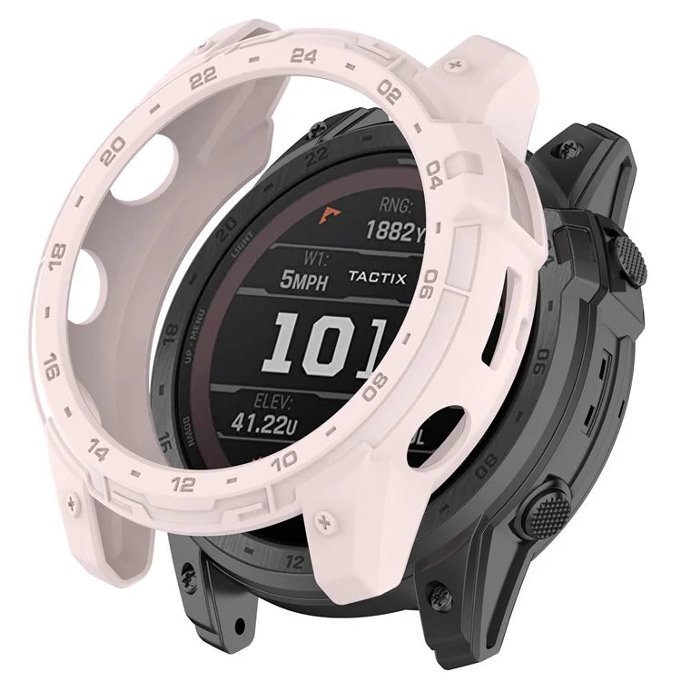 For Garmin Tactix 7 AMOLED Edition Watch Case Hollow TPU Frame with Dial Plate