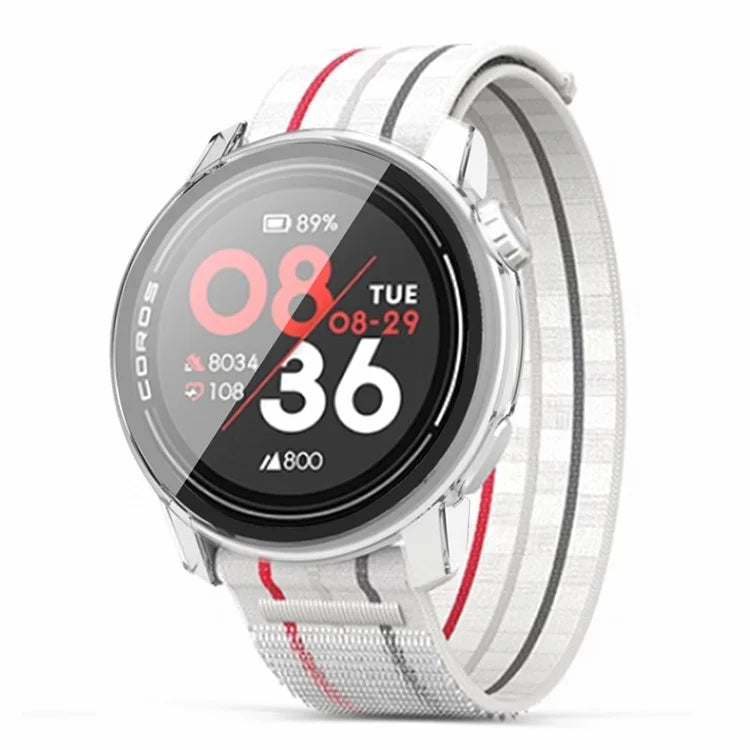 For Coros Pace 3 Hard PC Frame Watch Case Cover with Tempered Glass Screen Film
