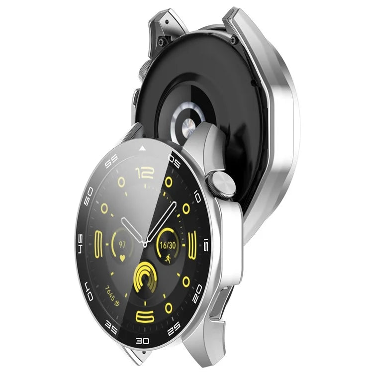 For Huawei Watch GT 4 46mm Watch Case Tempered Glass Screen Protector PC Frame Cover with Dial Plate