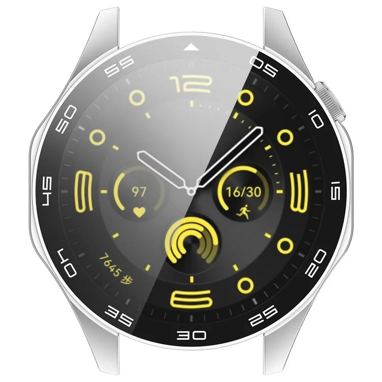 For Huawei Watch GT 4 46mm Watch Case Tempered Glass Screen Protector PC Frame Cover with Dial Plate