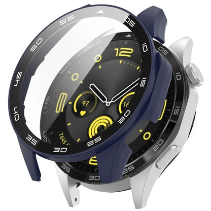 For Huawei Watch GT 4 46mm Watch Case Tempered Glass Screen Protector PC Frame Cover with Dial Plate