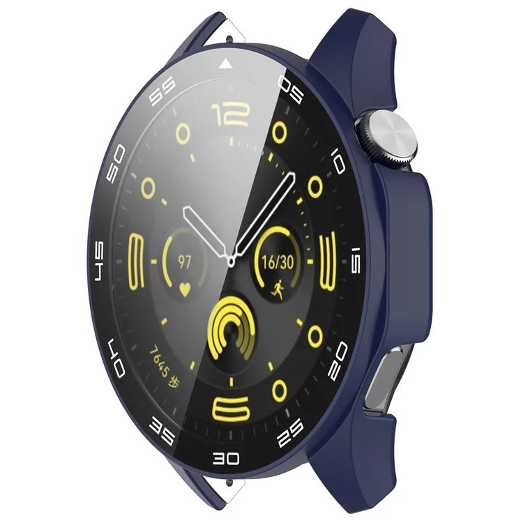 For Huawei Watch GT 4 46mm Watch Case Tempered Glass Screen Protector PC Frame Cover with Dial Plate