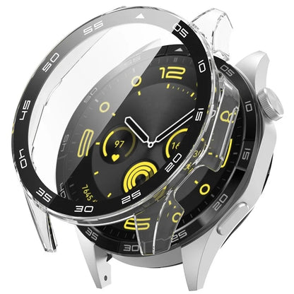 For Huawei Watch GT 4 46mm Watch Case Tempered Glass Screen Protector PC Frame Cover with Dial Plate